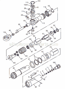 Page A Diagram and Parts List for CP826T T025075 Chicago Pneumatic Ratchet